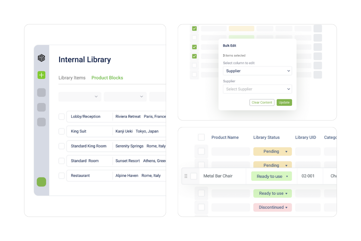 digital materials library, specification library, ff&e library, ff&e specification, fohlio, os&e library, asset library