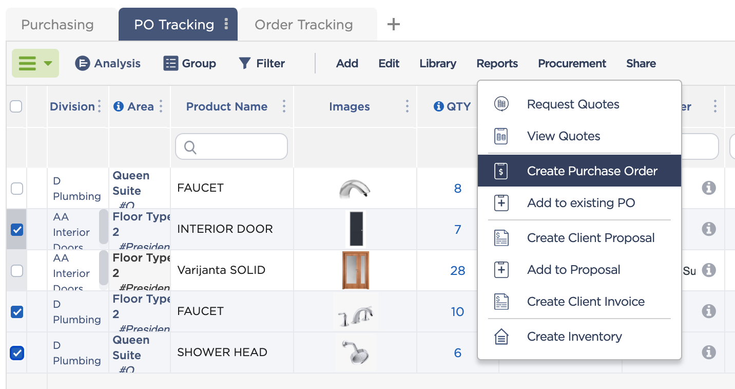 Fohlio | FF&E specification software | procurement software | construction specification | online materials library | automate purchase orders