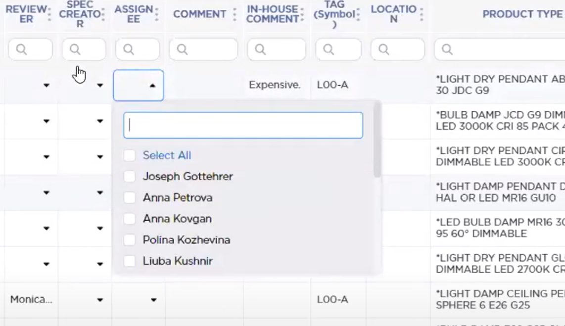 Here's How This FF&E Manager Makes the Specification Process Much More Efficient | ff&e specification software | Fohlio | assignee