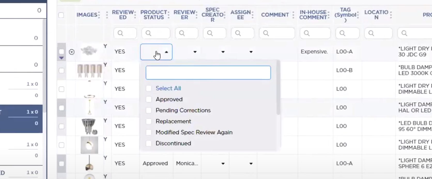 Here's How This FF&E Manager Makes the Specification Process Much More Efficient | ff&e specification software | Fohlio | product status