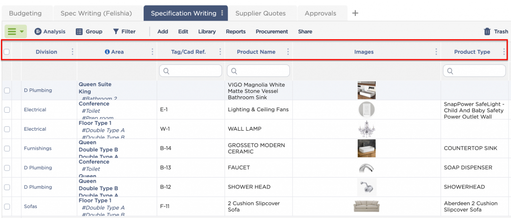 Keep Your Project Data Monitored and Documented | construction information management | Fohlio FF&E specification and procurement software | product information management