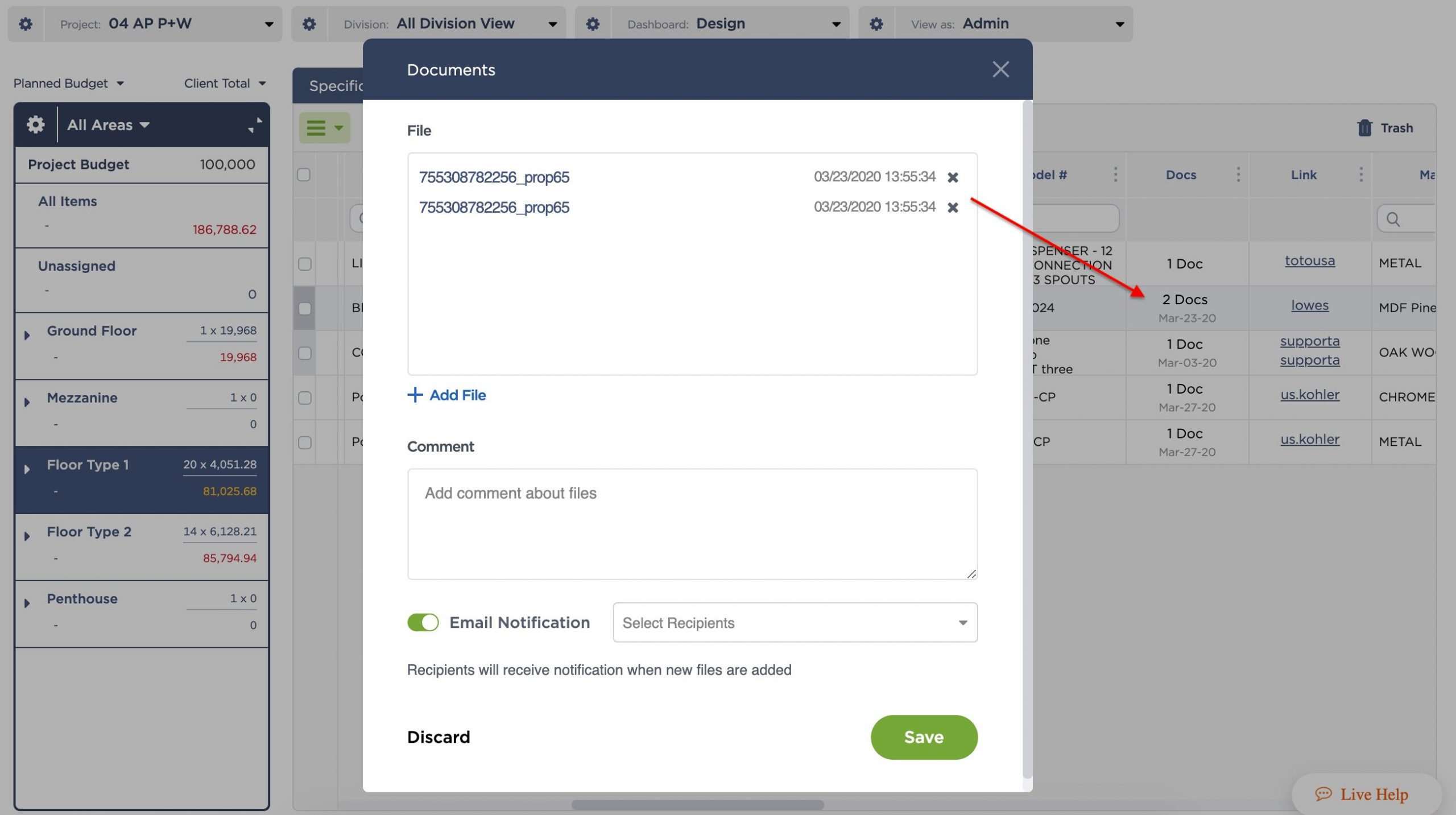 The Ultimate Guide to Setting Up Your Online Materials Library | Fohlio | FF&E specification | document column