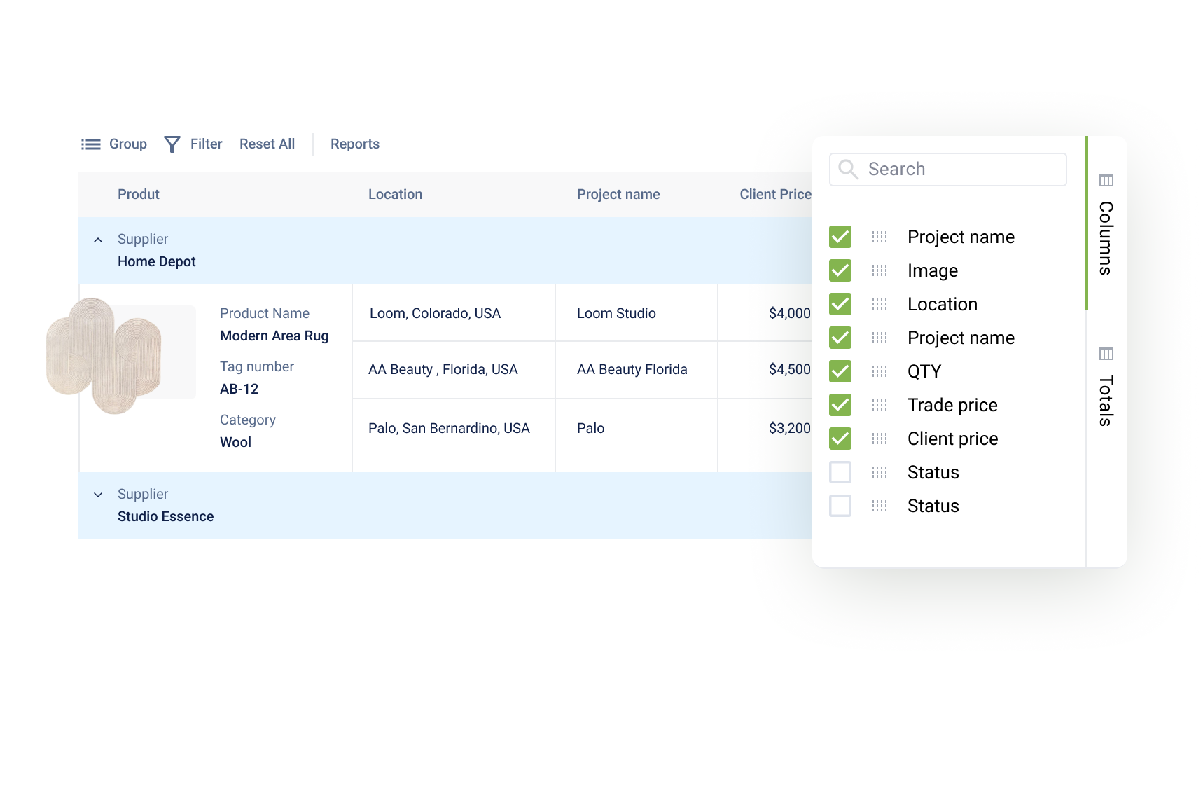 Cross-Project Reporting: Gain Insights, Decide Faster, Improve Results, ff&e analytics, interior design analytics